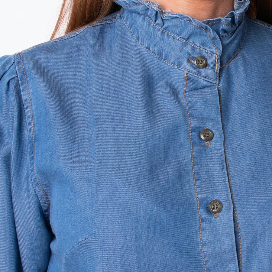 Camisa Ef. Denim Mao - Azul