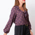 Blusa Volante Dorado - Morado