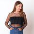 Blusa Tul Plumeti - Negro