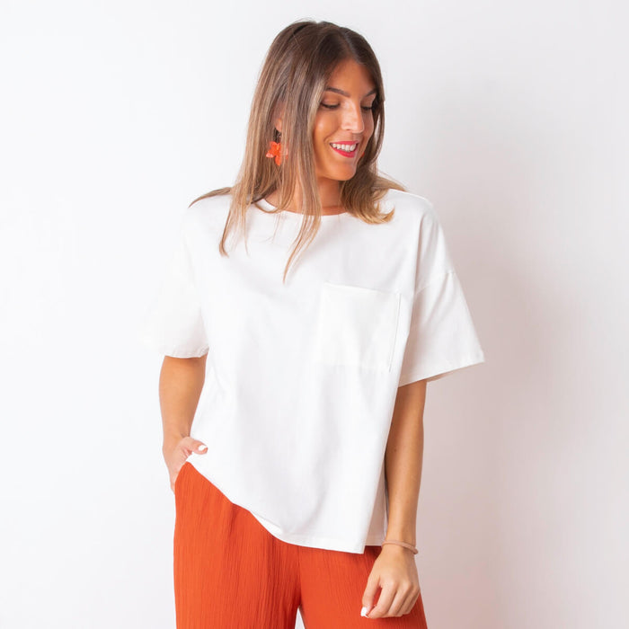 Maxi Camiseta Datia - Blanco