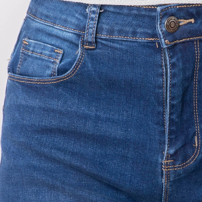 Jeans Pernera Ancha - Azul