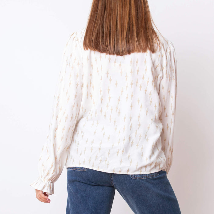 Blusa Volante Mao - Blanco