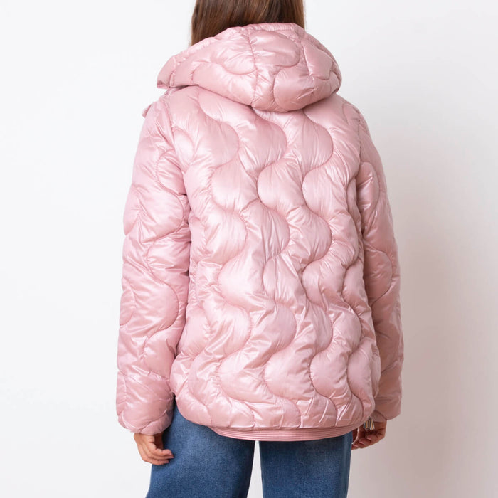 Chaqueta Acolchada Ondas - Rosa