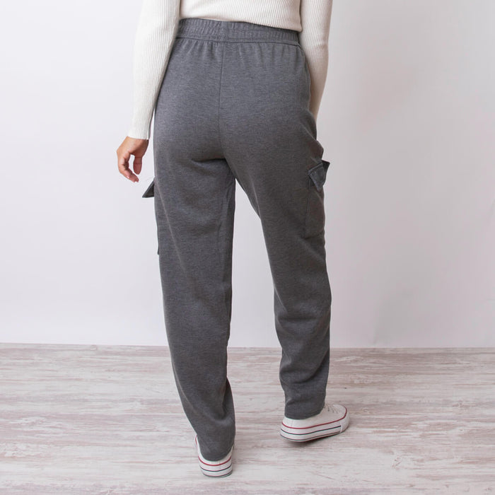 Pantalón Afelpado Cargo - Gris