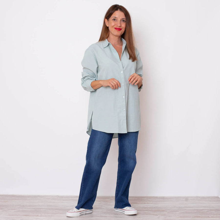 Camisa Oversize - Verde Menta