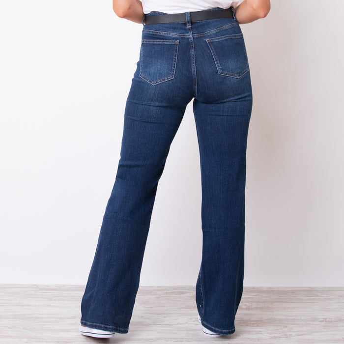 Jeans Aplique Strass - Azul