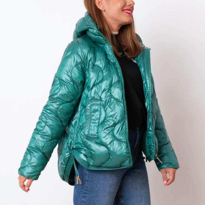 Chaqueta Acolchada Ondas - Verde