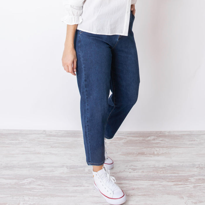 Jeans Mom Fit - Azul