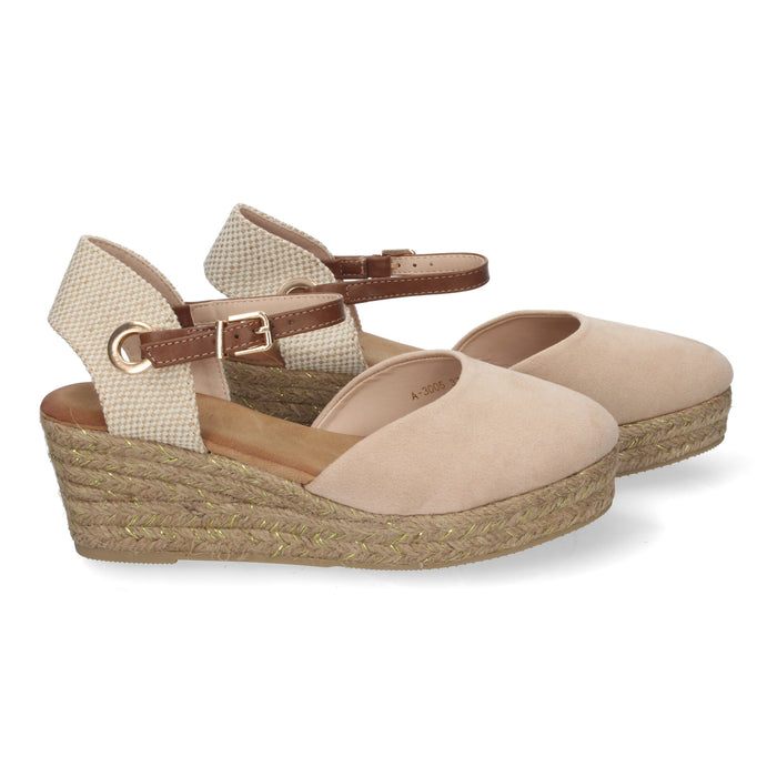 Sandalia Cuña Betty - Beige