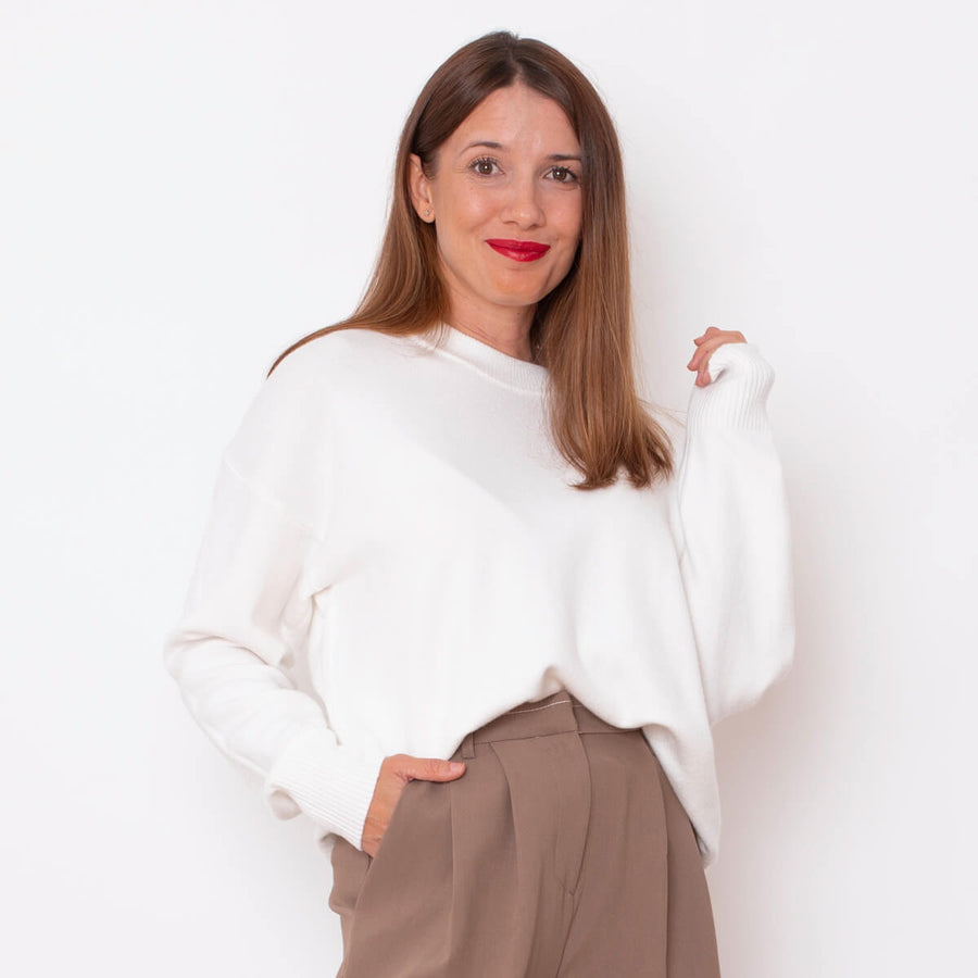 Jersey Redondo Oversize - Blanco