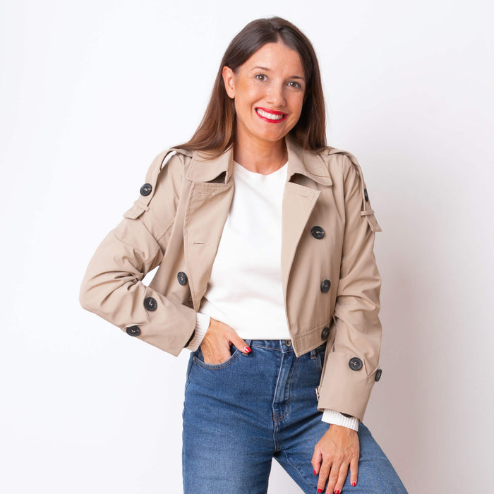 Gabardina Crop - Beige