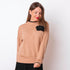 Jersey Cuello Flor - Camel