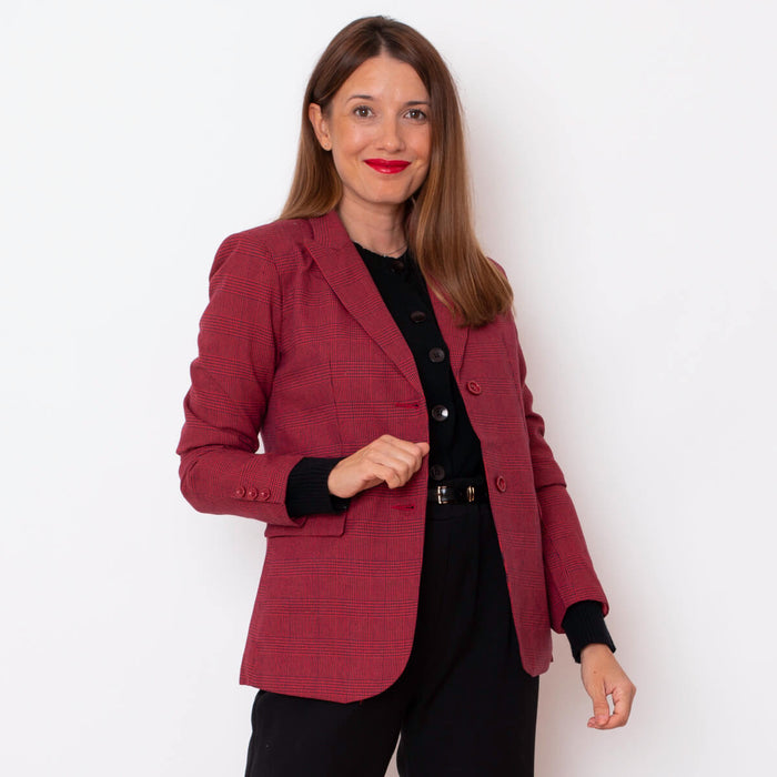 Blazer Cuadros - Rojo