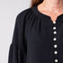 Blusa Abullonada Botones - Negro