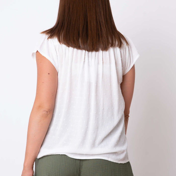 Blusa Plumeti y Jaretas - Blanco