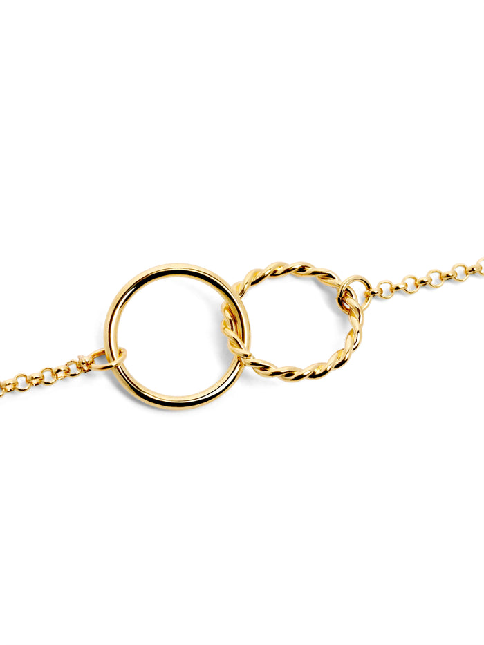 Collar Circles Twist - Baño Oro